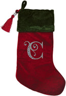 Classic red and green velvet Christmas stocking, finished with a decorative tassel. A perfect festive touch for those who prefer a simple, elegant design.