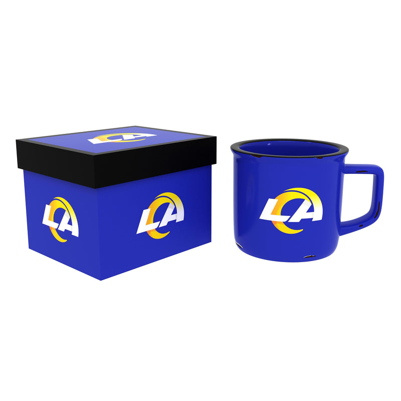 Los Angeles Rams Ceramic Camp Cup with Enamel Finish, 14oz