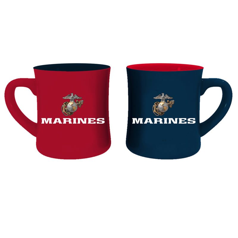 US Marine Corps 10oz Ceramic Cup Set, 2pc