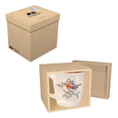 Snowbird Coffee Cup Ceramic Artisanal, 4x Asst Designs, 11oz, Gift Box