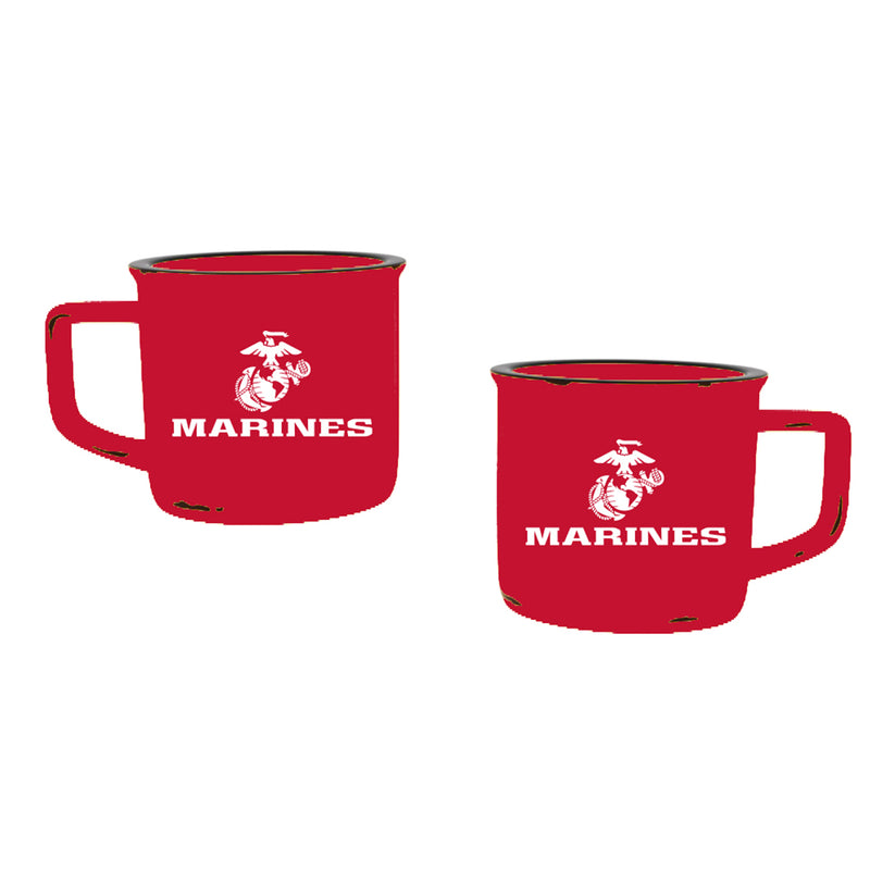 US Marine Corps Ceramic Camp Cup with Enamel Finish, 14oz