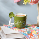 Cottage Garden Coffee Cup Ceramic, The garden is my happy place, 10 oz