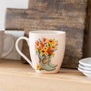Harvest Blossom Coffee Cup Ceramic Cup O' Java, Cowboy Boots, 17oz, Gift Box