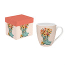 Harvest Blossom Coffee Cup Ceramic Cup O' Java, Cowboy Boots, 17oz, Gift Box