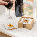 VivaStyle Sunflower Fields Coasters, Set of 4