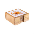VivaStyle Sunflower Fields Coasters, Set of 4