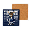Winnipeg Jets Ceramic Coasters Set, 4pcs with Wood Caddy