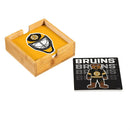 Boston Bruins 2025 Ceramic Coasters Set, 4pcs with Wood Caddy