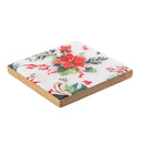 VivaStyle Poinsettia Bliss Coasters, Set of 4
