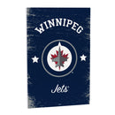 Winnipeg Jets Wood Wall Sign, 16x24