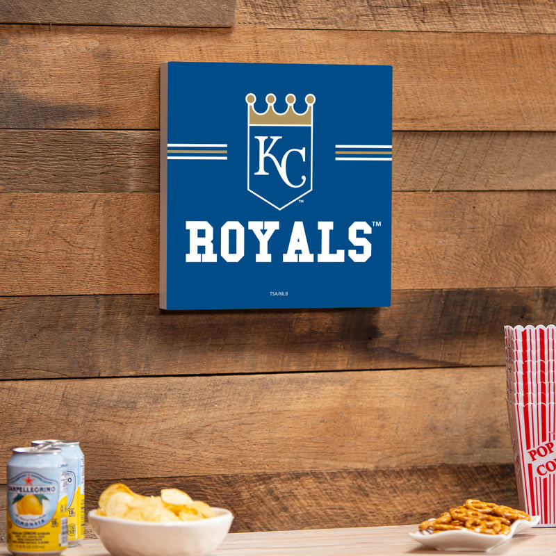 Kansas City Royals Wood Wall Sign, 12x12