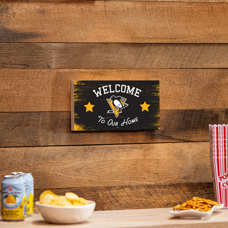 Pittsburgh Penguins Wood Wall Sign, 6x11