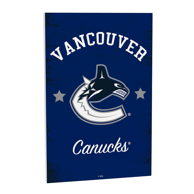 Vancouver Canucks Wood Wall Sign, 16x24