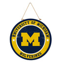 University Of Michigan Round Door D√©cor with Hanging Rope, 18x18