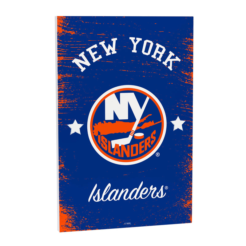 New York Islanders Wood Wall Sign, 16x24