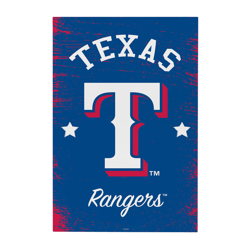 Texas Rangers Wood Wall Sign, 16x24