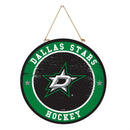 Dallas Stars Round Door Décor with Hanging Rope, 18x18