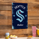 Seattle Kraken Wood Wall Sign, 16x24