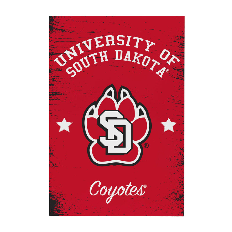 University of South Dakota Wood Wall Sign, 16x24