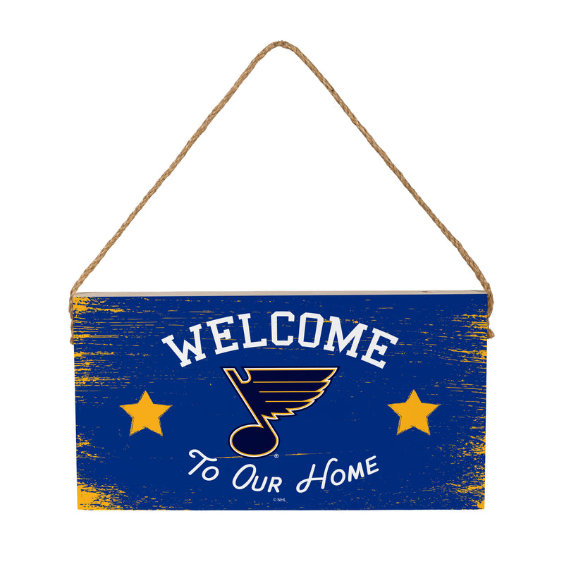 St Louis Blues Wood Wall Sign, 6x11