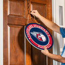 Cleveland Guardians Round Door Decor with Hanging Rope, 18x18