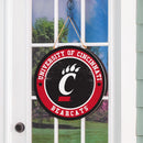University of Cincinnati Round Door Décor with Hanging Rope, 18x18