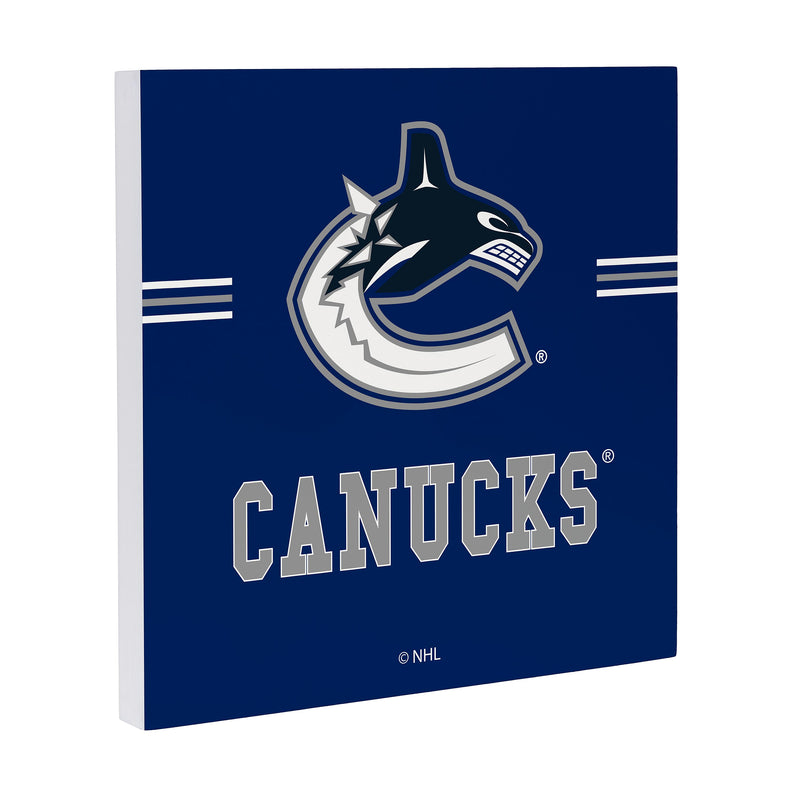 Vancouver Canucks Wood Wall Sign, 12x12