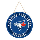 Toronto Blue Jays Round Door Decor with Hanging Rope, 18x18