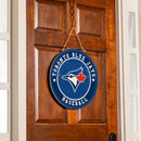 Toronto Blue Jays Round Door Decor with Hanging Rope, 18x18