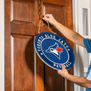 Toronto Blue Jays Round Door Decor with Hanging Rope, 18x18