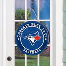 Toronto Blue Jays Round Door Decor with Hanging Rope, 18x18