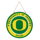 University of Oregon Round Door Decor with Hanging Rope, 18x18