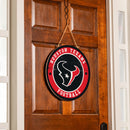Houston Texans Round Door Decor with Hanging Rope, 18x18