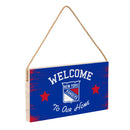 New York Rangers Wood Wall Sign, 6x11