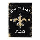 New Orleans Saints Wood Wall Sign, 16x24