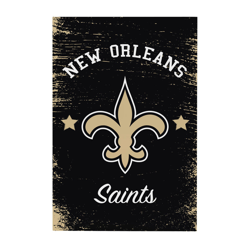 New Orleans Saints Wood Wall Sign, 16x24