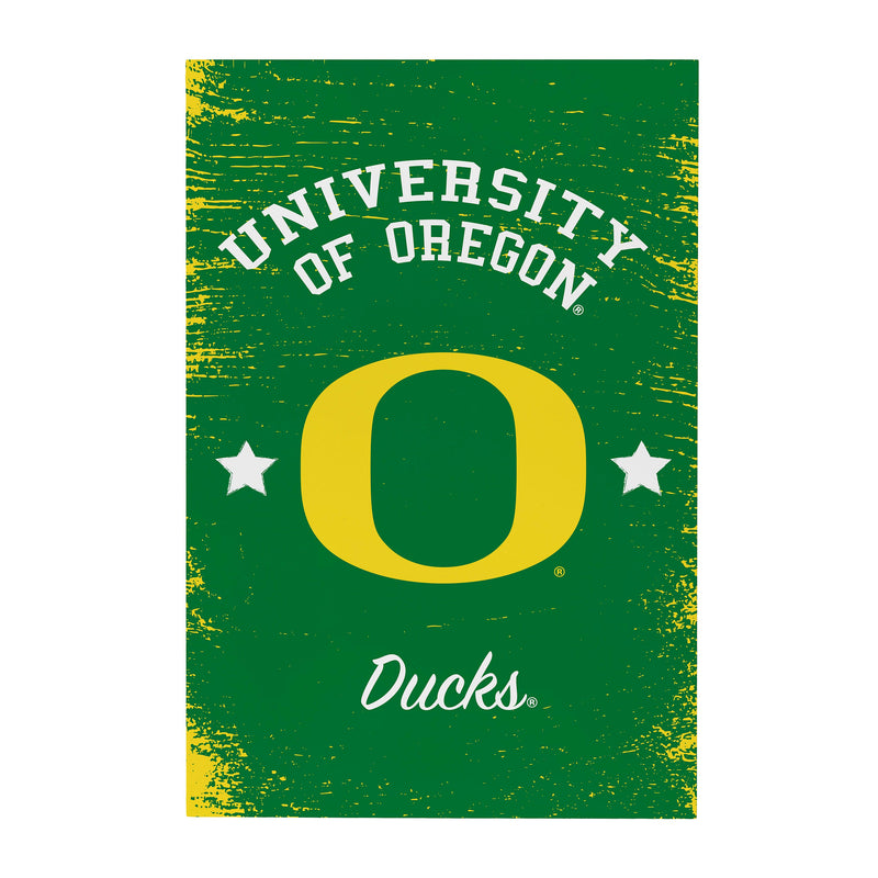 University of Oregon Wood Wall Sign, 16x24