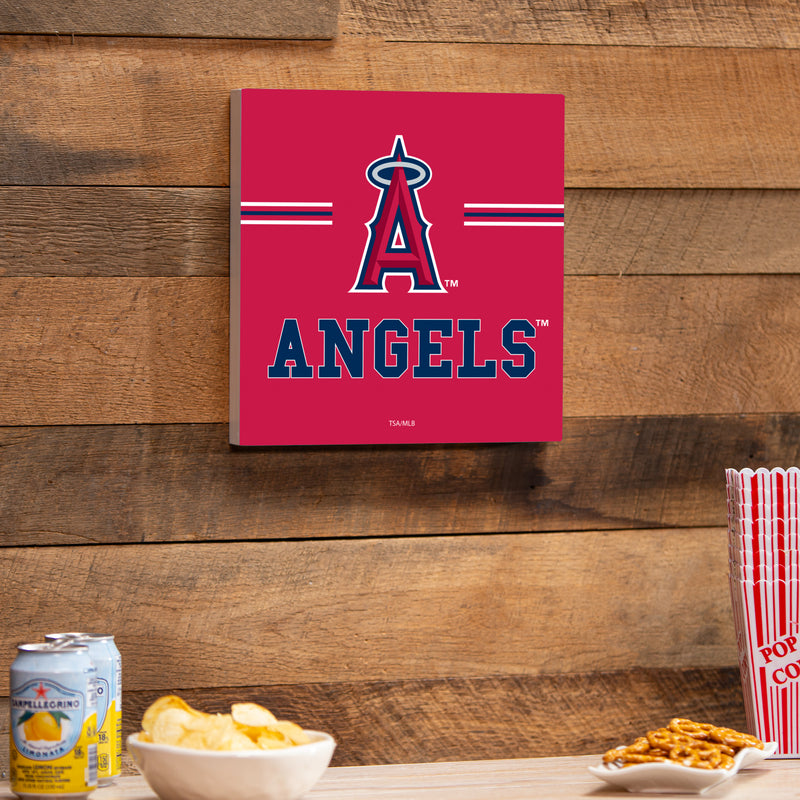 Los Angeles Angels Wood Wall Sign, 12x12