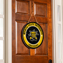 Wichita State University Round Door Decor with Hanging Rope, 18x18