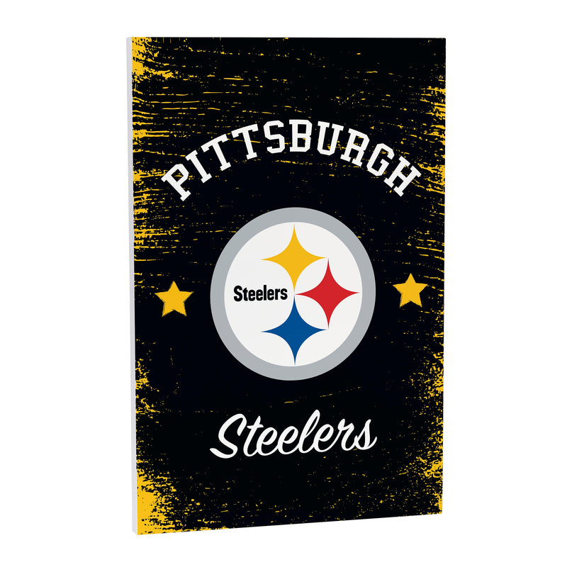 Pittsburgh Steelers Wood Wall Sign, 16x24