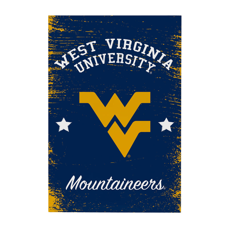 West Virginia University Wood Wall Sign, 16x24