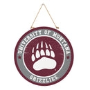 University of Montana Round Door Decor with Hanging Rope, 18x18