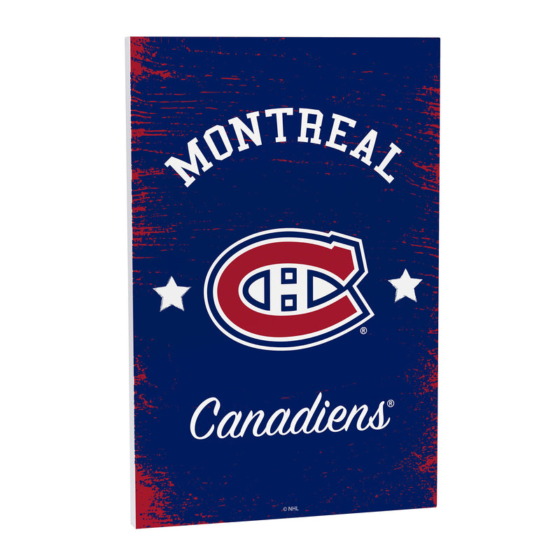 Montreal Canadiens Wood Wall Sign, 16x24