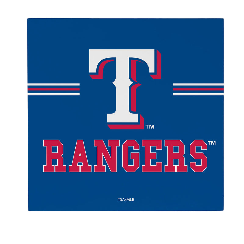 Texas Rangers Wood Wall Sign, 12x12
