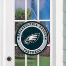 Philadelphia Eagles Round Door Decor with Hanging Rope, 18x18