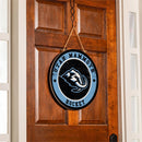 Utah Mammoth Round Door Décor with Hanging Rope, 18x18