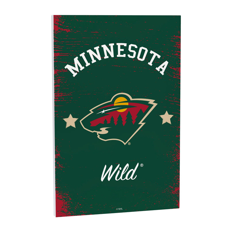 Minnesota Wild Wood Wall Sign, 16x24