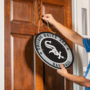 Chicago White Sox Round Door Decor with Hanging Rope, 18x18