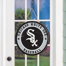 Chicago White Sox Round Door Decor with Hanging Rope, 18x18