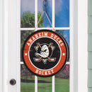 Anaheim Ducks Round Door Décor with Hanging Rope, 18x18